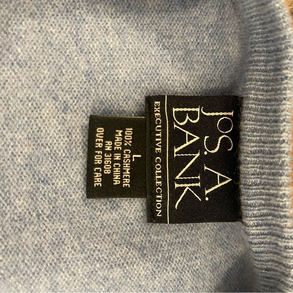 Jos A Bank Cashmere Light Blue Pullover Sweater Size Large Executive Collection - Picture 5 of 8